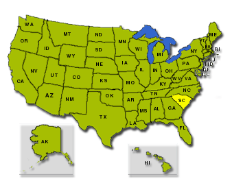 South Carolina Charter Flights / USA Charter Flight Network